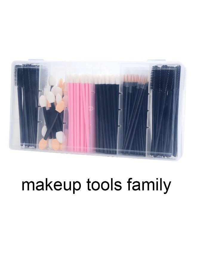220-Piece Disposable Makeup Applicator Set – Mascara Wands, Lip Brushes & Eyeshadow Applicators – Hygienic Beauty Tools Kit with Storage Box - Image 2